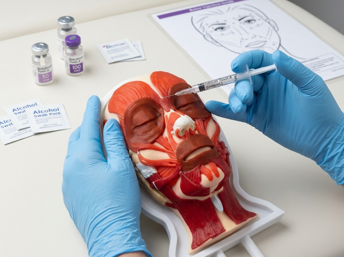 Platinum Face I — Facial Anatomy Model with Colour-Coded Muscles